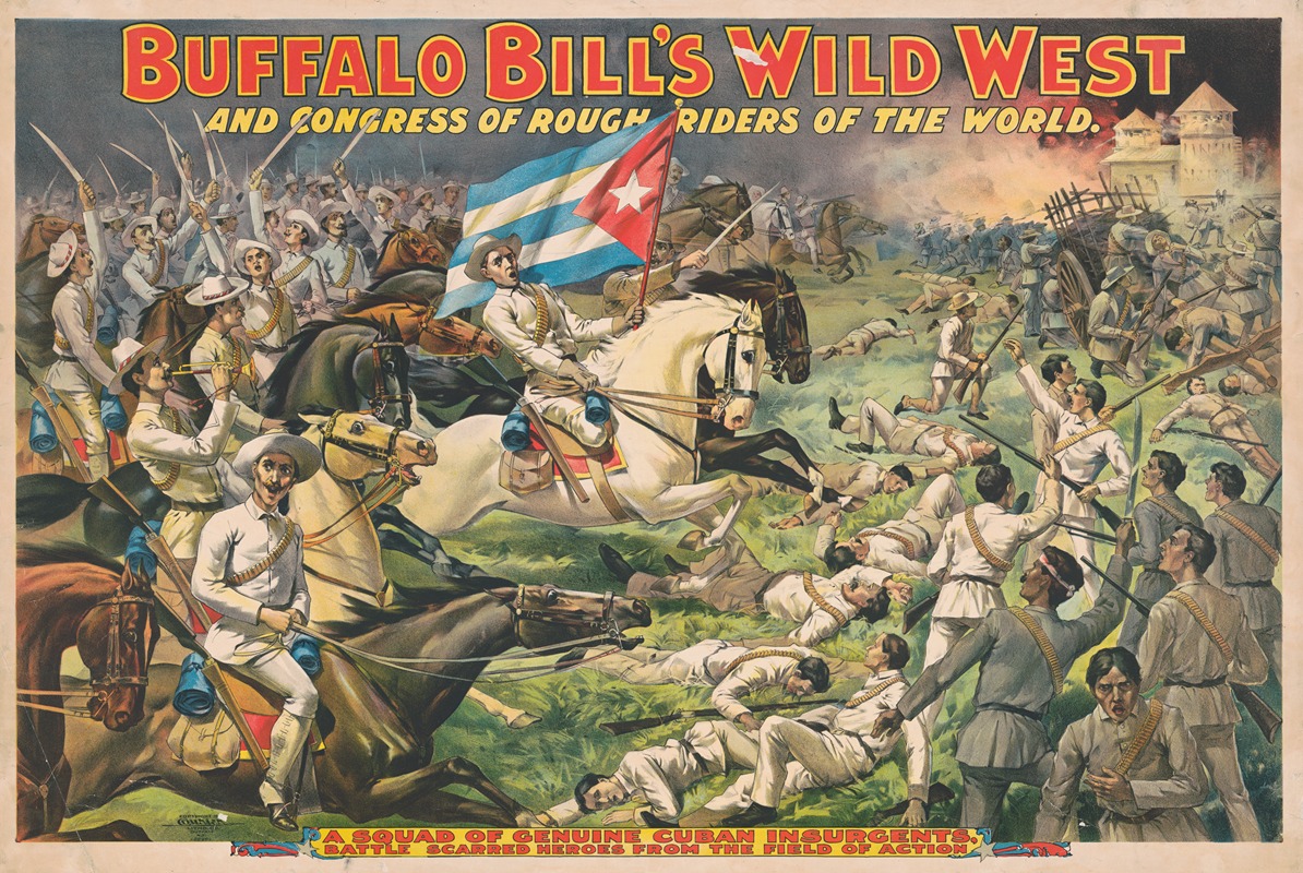 Courier Litho. Co. - Buffalo Bill’s wild west and congress of rough riders of the world. A squad of genuine Cuban insurgents, …