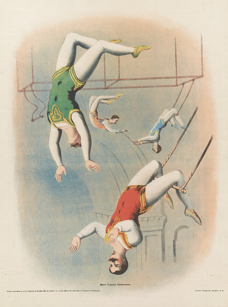 Courier Litho. Co. - Male trapeze performers