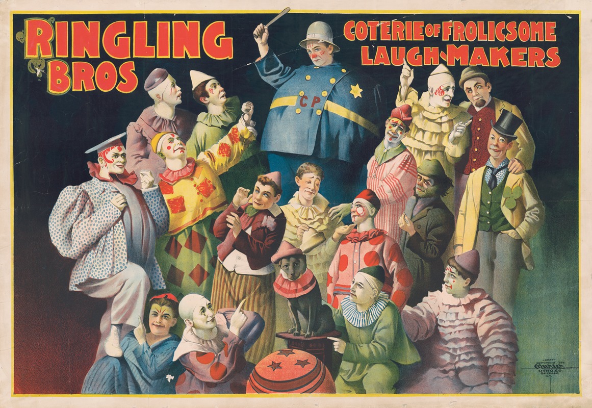 Courier Litho. Co. - Ringling Bros. coterie of frolicsome laugh-makers