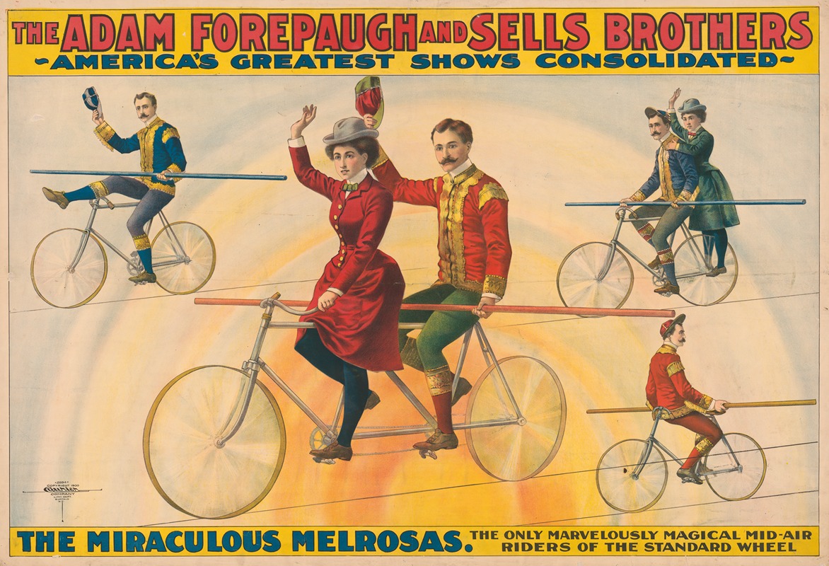 Courier Litho. Co. - The Adam Forepaugh and Sells Brothers–The miraculous Melrosas