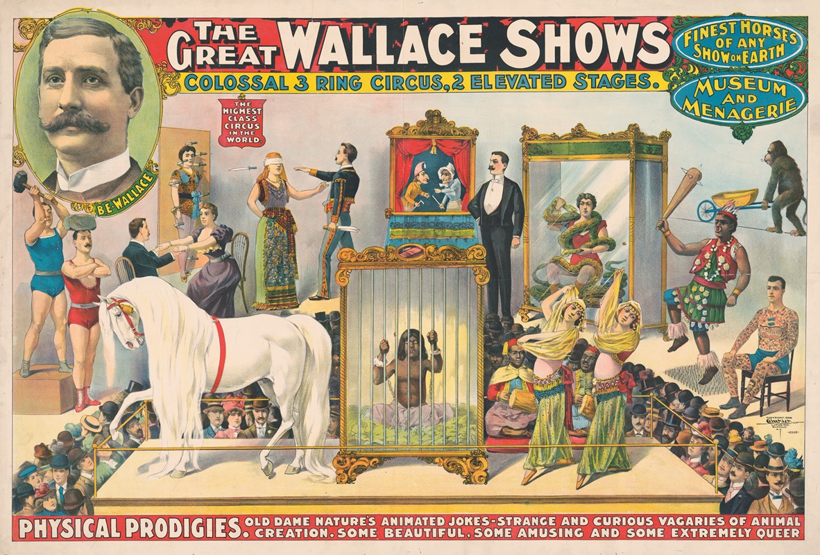 Courier Litho. Co. - The great Wallace shows … Physical prodigies