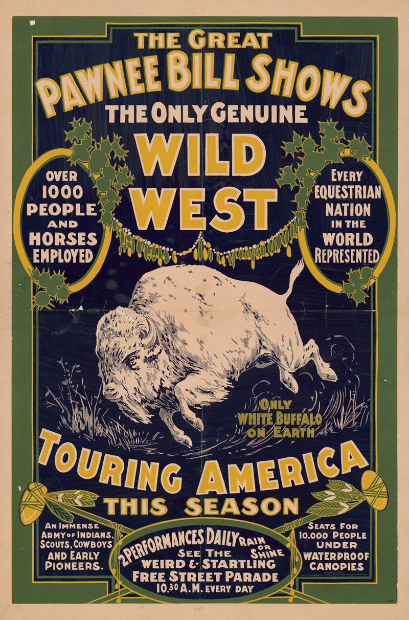 Russell, Morgan & Co. - The Great Pawnee Bill shows. The only genuine wild west. Touring America …