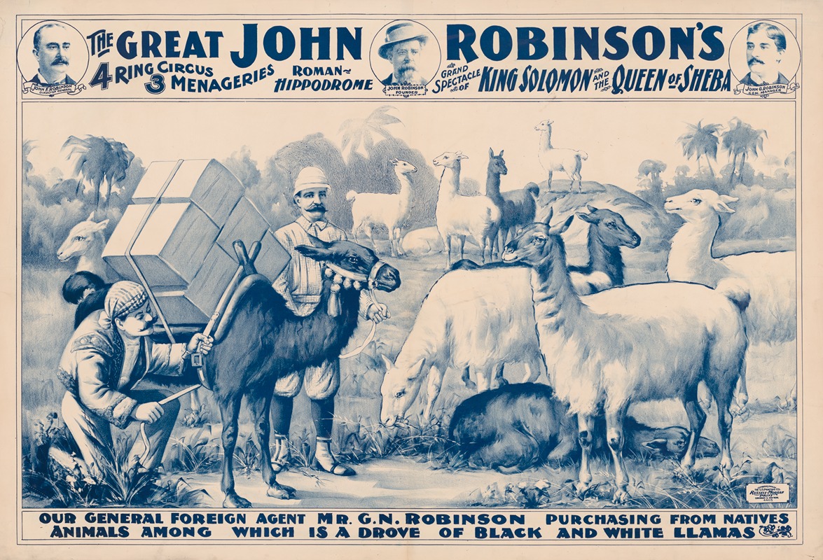 Russell, Morgan & Co. - Our General Foreign Agent Mr. G.N. Robinson purchasing…a drove of black & white llamas