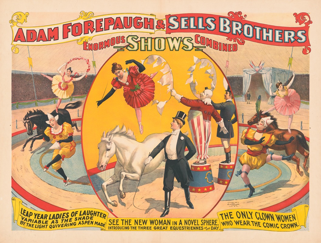 Strobridge & Co. Lith. - Adam Forepaugh & Sells Brothers enormous shows combined