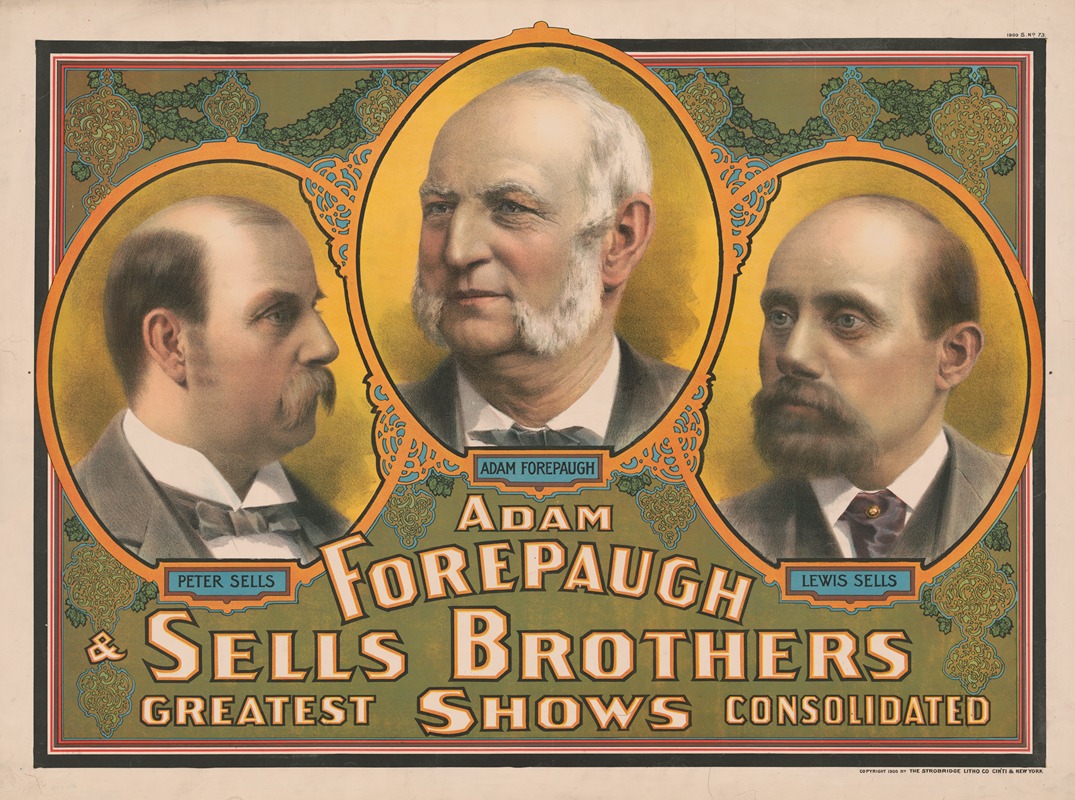 Strobridge & Co. Lith - Adam Forepaugh & Sells Brothers great shows consolidated