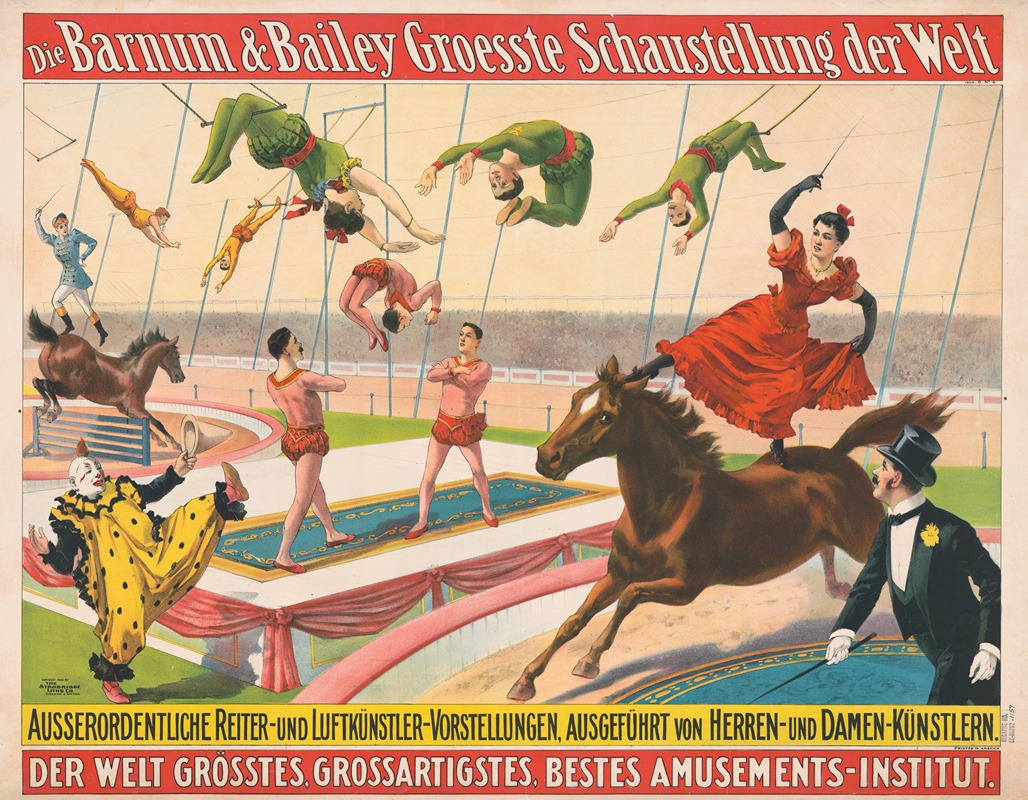 Strobridge & Co. Lith - Die Barnum & Bailey groesste schaustellung der welt Ausserordentliche Reiter-und Luftküstler …