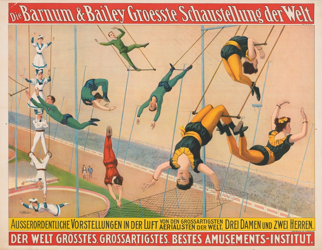 Strobridge & Co. Lith - Die Barnum & Bailey groesste schaustellung der welt Ausserordentliche Vorstellungen in der Luft…