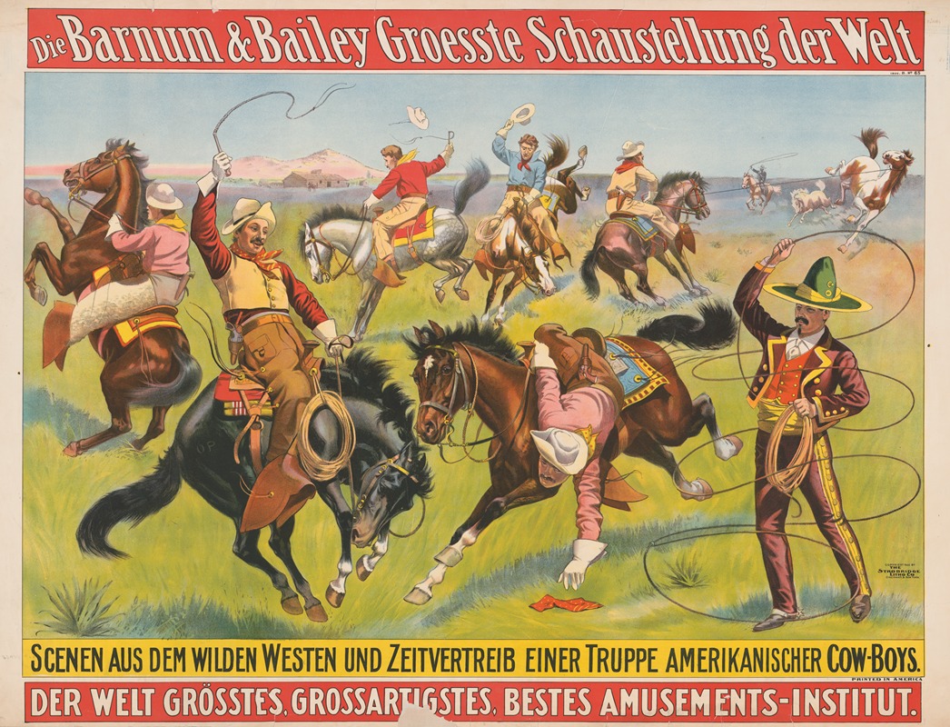 Strobridge & Co. Lith - Die Barnum & Bailey groesste schaustellung der welt Der welt grösstes, grossartigstes, bestes amusements-institut.