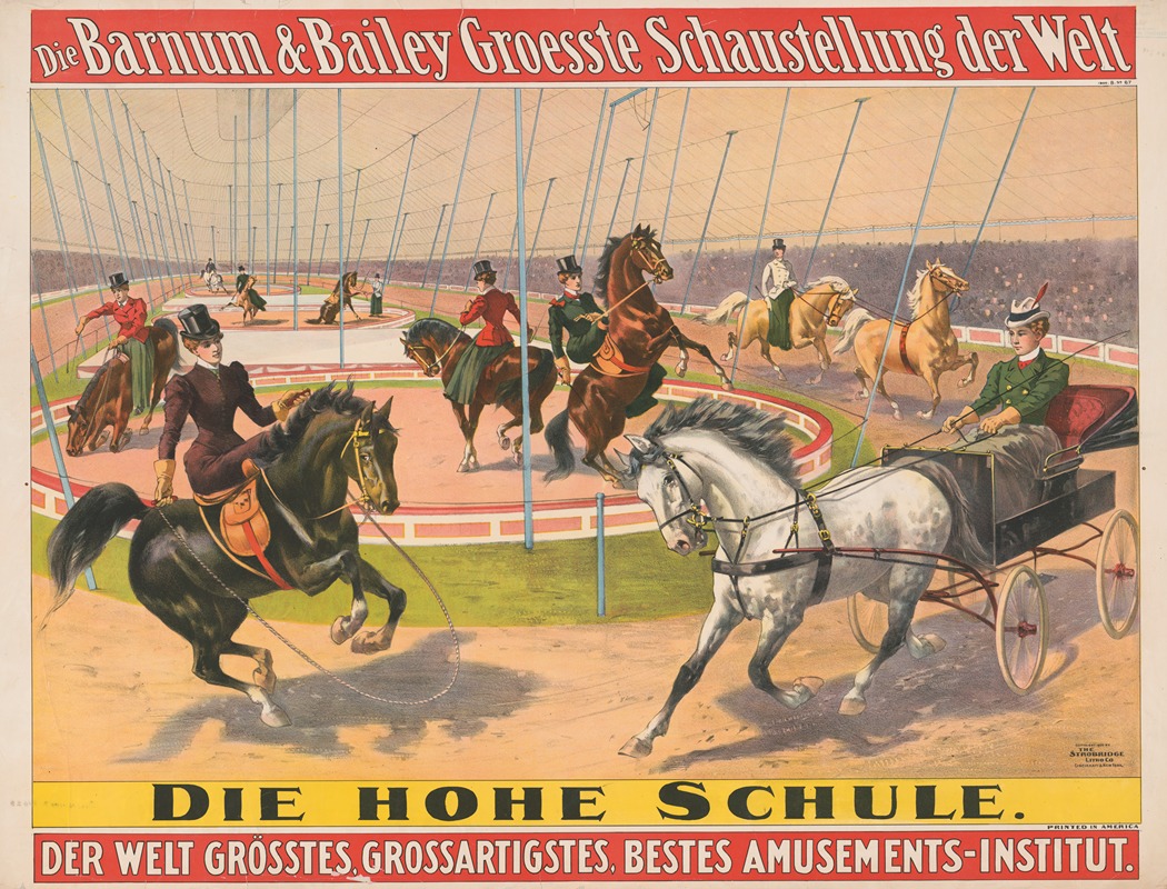 Strobridge & Co. Lith - Die Barnum & Bailey groesste schaustellung der welt Die Hohe Schule…