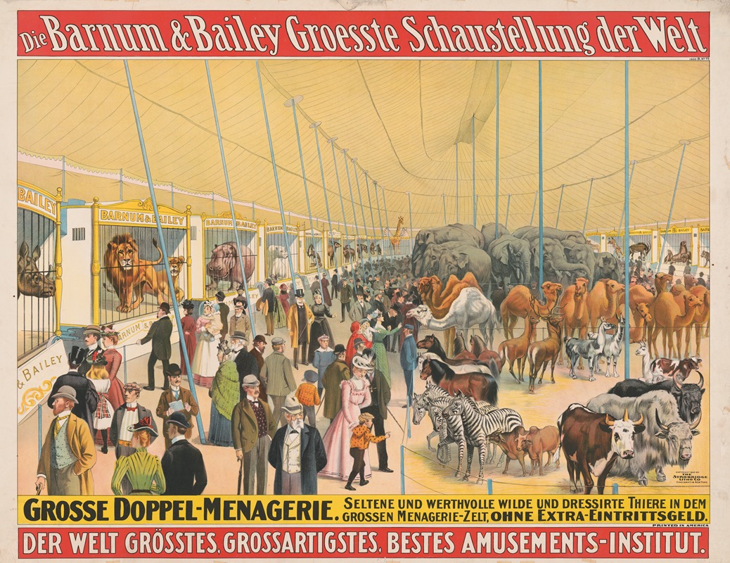 Strobridge & Co. Lith - Die Barnum & Bailey groesste schaustellung der welt Grosse Doppel-Menagerie…