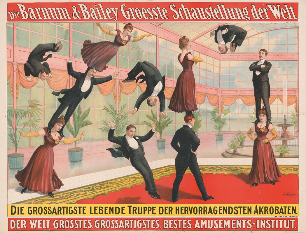 Strobridge & Co. Lith - Die Barnum & Bailey groesste schaustellung der welt Heiss umstrittenes Rennen auf der Hippodrom… 2