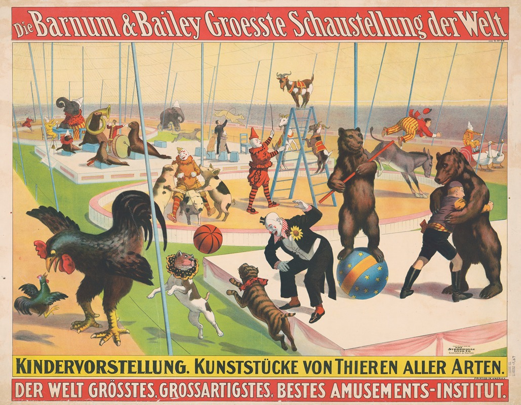 Strobridge & Co. Lith - Die Barnum & Bailey groesste schaustellung der welt Kindervorstellung…