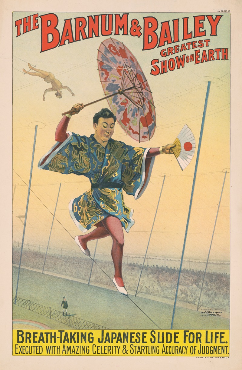 Strobridge & Co. Lith - The Barnum & Bailey greatest show on earth Breath-taking Japanese slide for life