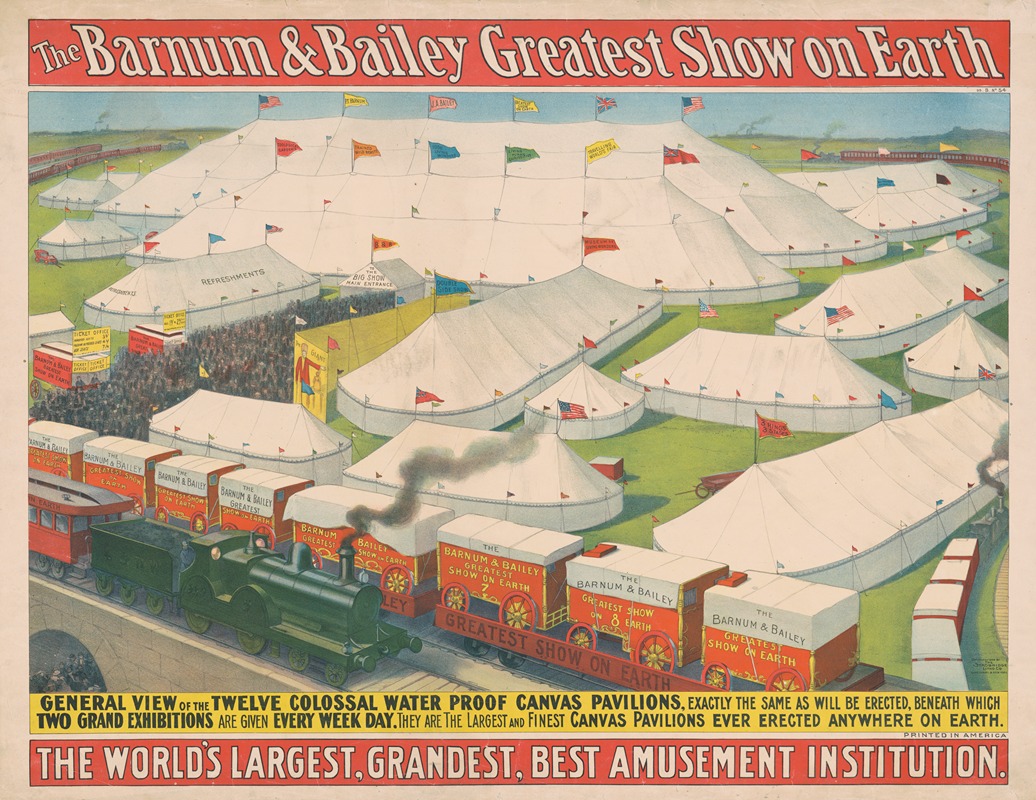 Strobridge & Co. Lith - The Barnum & Bailey greatest show on Earth, the world’s largest, grandest, best amusement institution