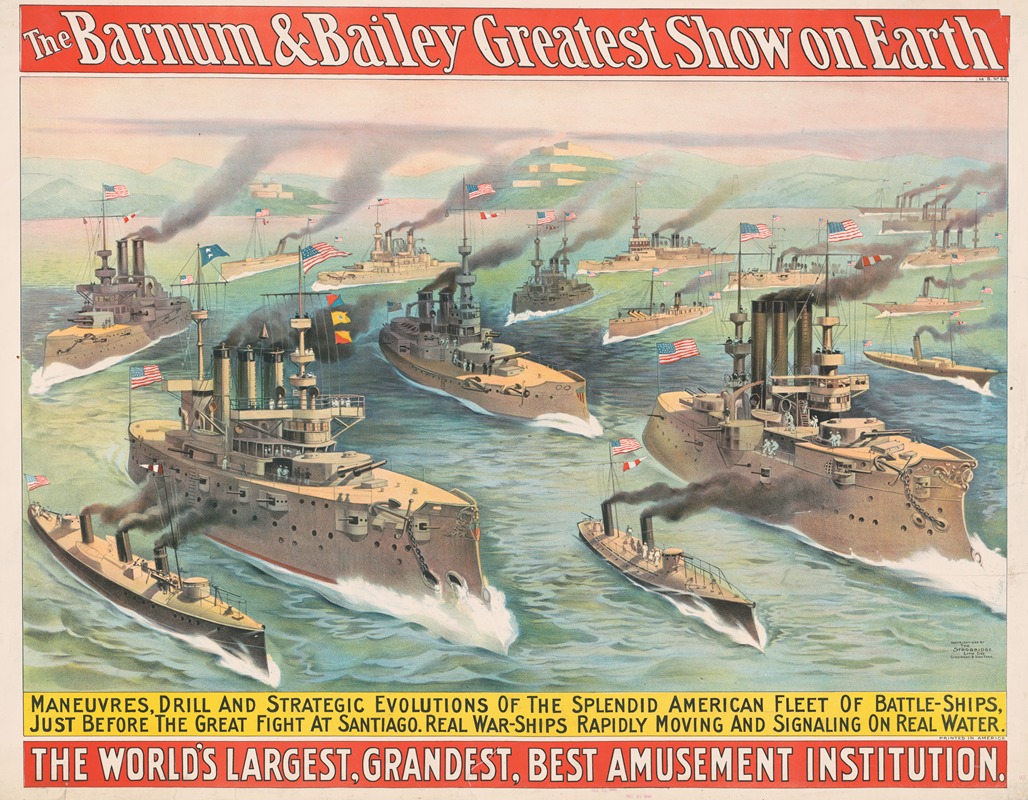 Strobridge & Co. Lith. - The Barnum & Bailey Greatest Show on Earth–Maneuvres, drill and strategic evolutions…