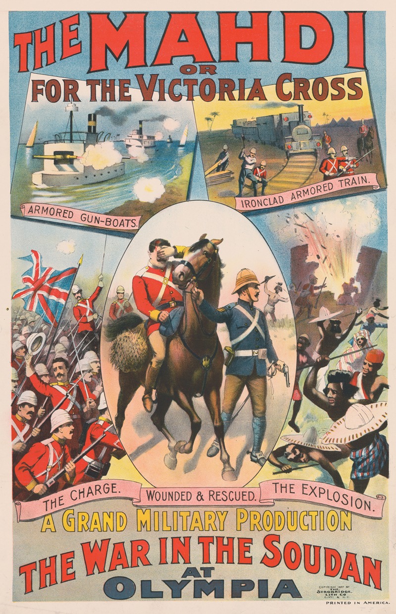 Strobridge & Co. Lith - The Barnum and Bailey greatest show on earth… The Mahdi… A grand military production The war in the Soudan at Olympia