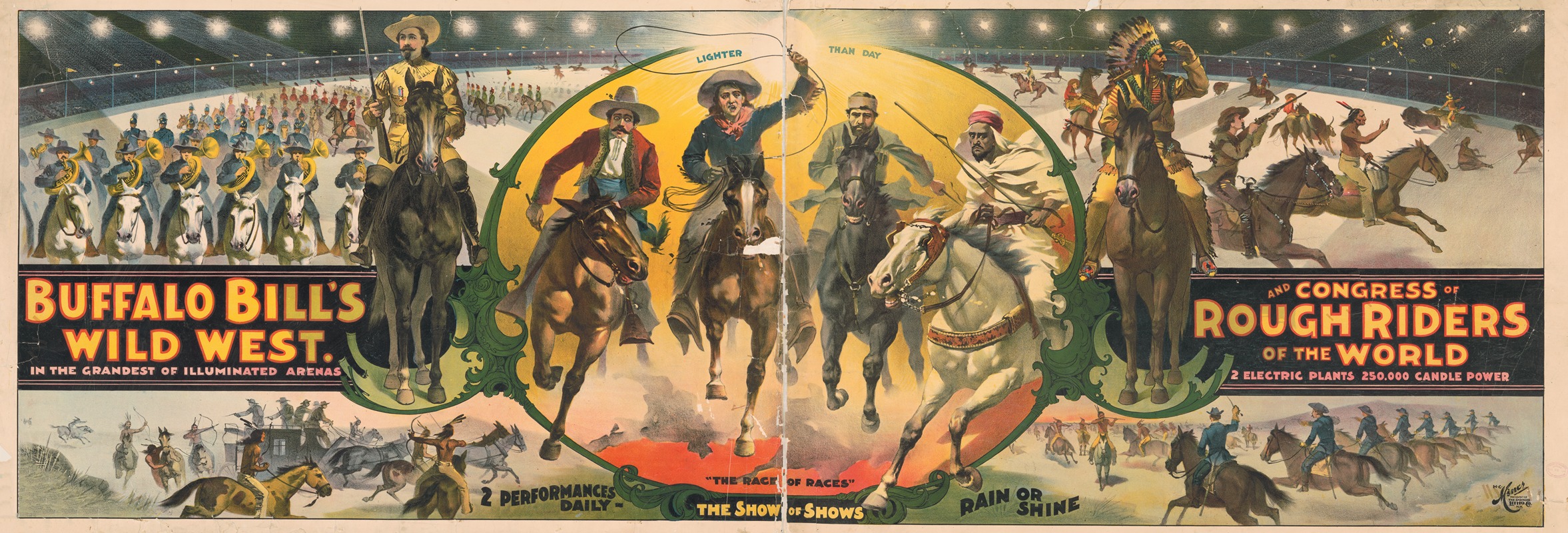 The Springer Litho. Co. - Buffalo Bill’s Wild West and Congress of Rough Riders of the World In the grandest of illuminated arenas