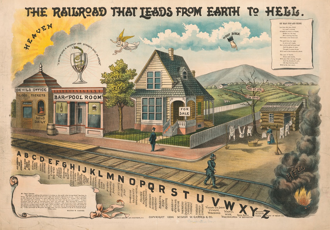 Andrew B. Graham, Lith. - The railroad that leads from earth to hell