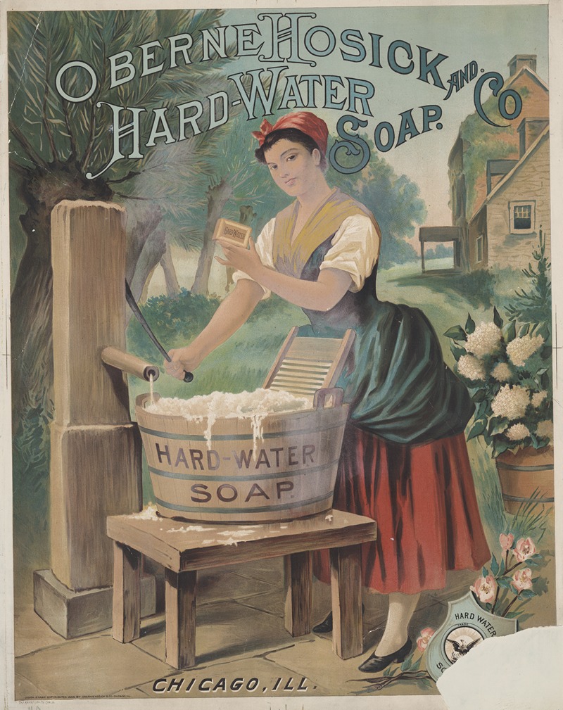 Krebs Lith. Co - Oberne Hosick and Co. hard-water soap. Chicago, Ill.