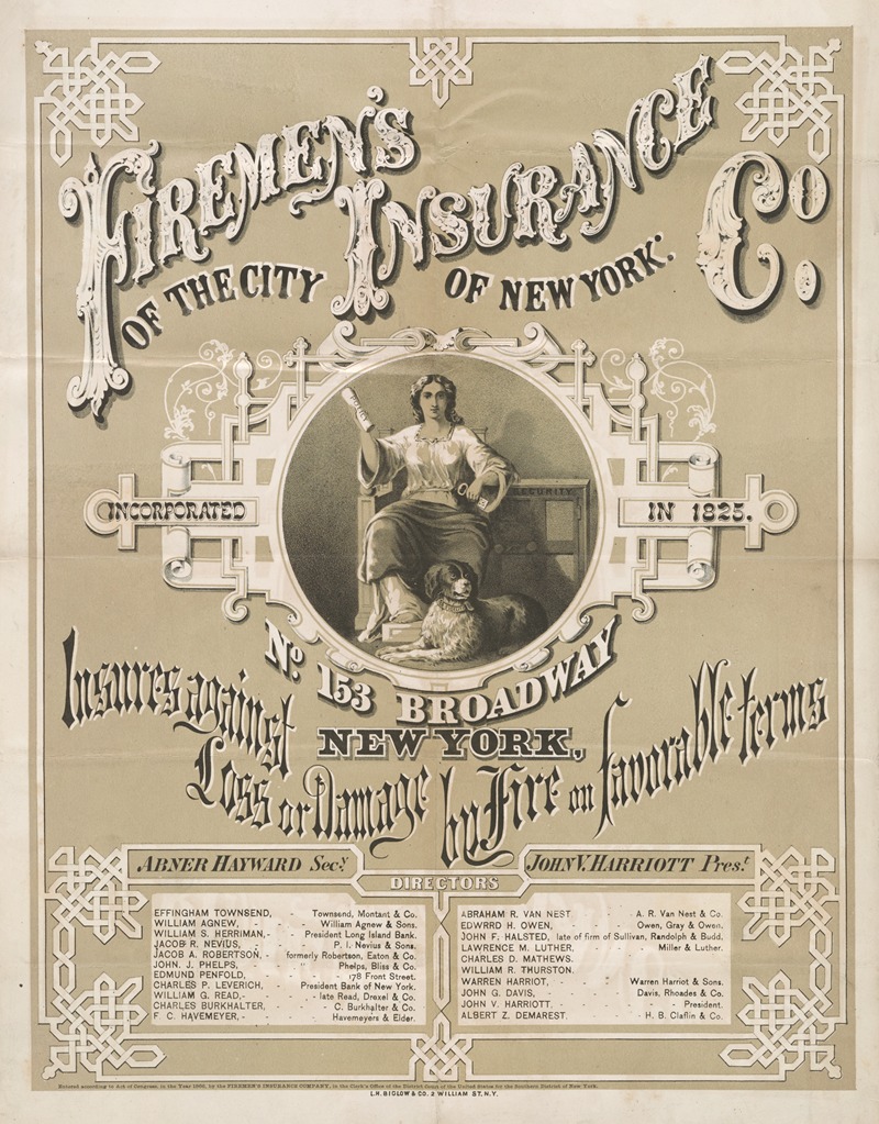 L.H. Biglow & Co - Firemen’s Insurance Co. of the city of New York