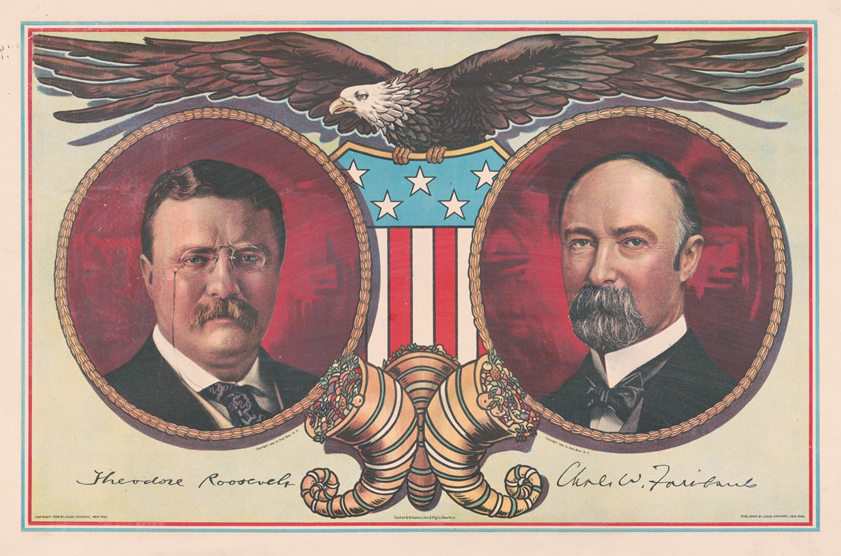 Sackett & Wilhelms Litho. - Theodore Roosevelt, Chrls W. Fairbanks