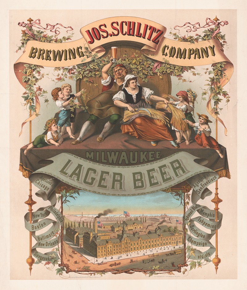 Wittemann Bros. - Jos. Schlitz brewing company, Milwaukee lager beer