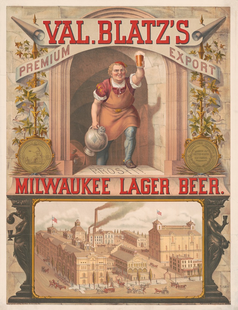 Wittemann Bros. - Val. Blatz’s premium export, Milwaukee lager beer