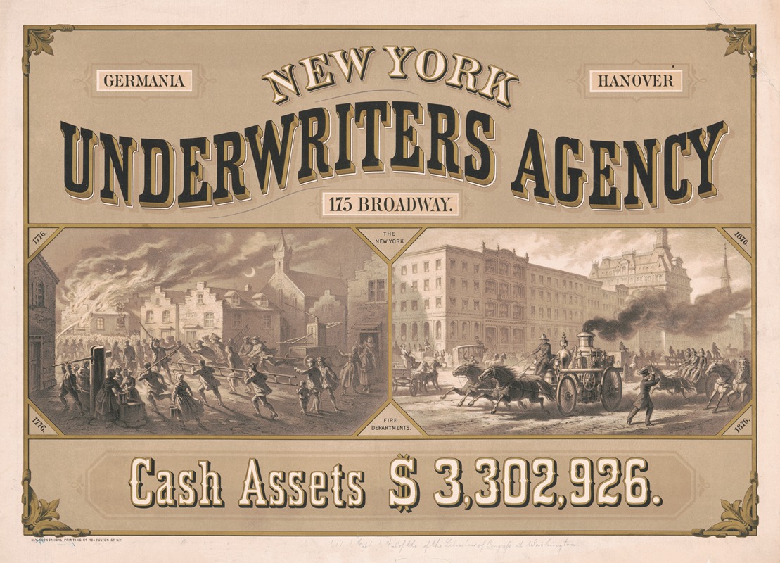 Anonymous - New York Underwriters Agency. Cash assets $3,302,926