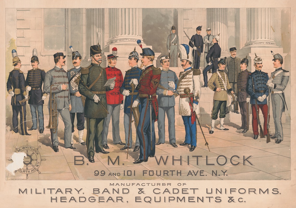 G.H. Buek & Co. - B.N. Whitlock, Manufacturer of military, band & cadet uniforms, headgear, equipments & c.