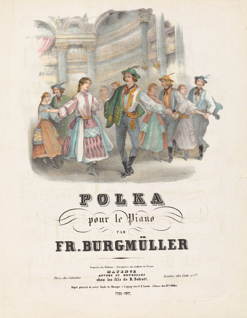 B. Schott's Söhne - Polka pour le piano par Frédéric Bürgmuller