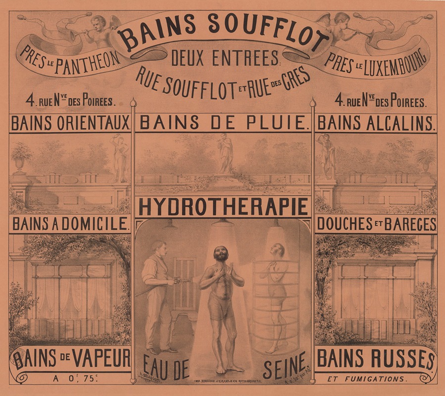 Achille Belloguet - Bains Soufflot… hydrothérapie… bains russes… eau de Seine