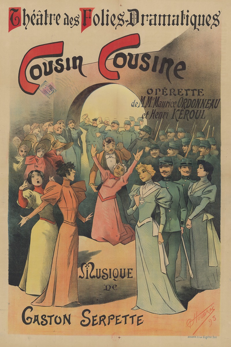 Alfred Choubrac - Théâtre des Folies Dramatiques. Cousin, cousine