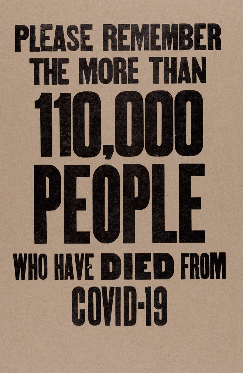 Amos Kennedy - Please Remember The More Than 110,000 People Who Have Died From COVID-19