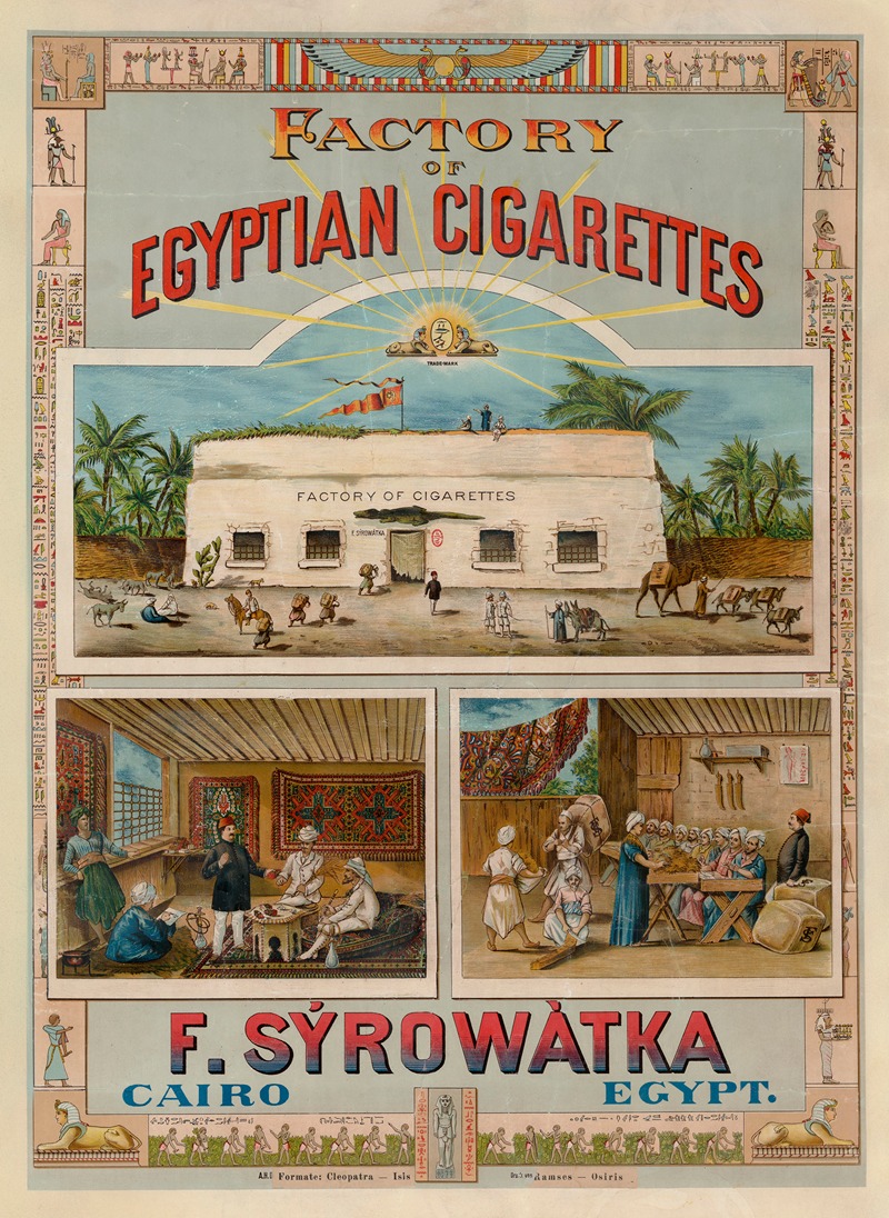 Anonymous - Factory of Egyptian cigarettes – F. Syrowatka. Cairo, Egypt