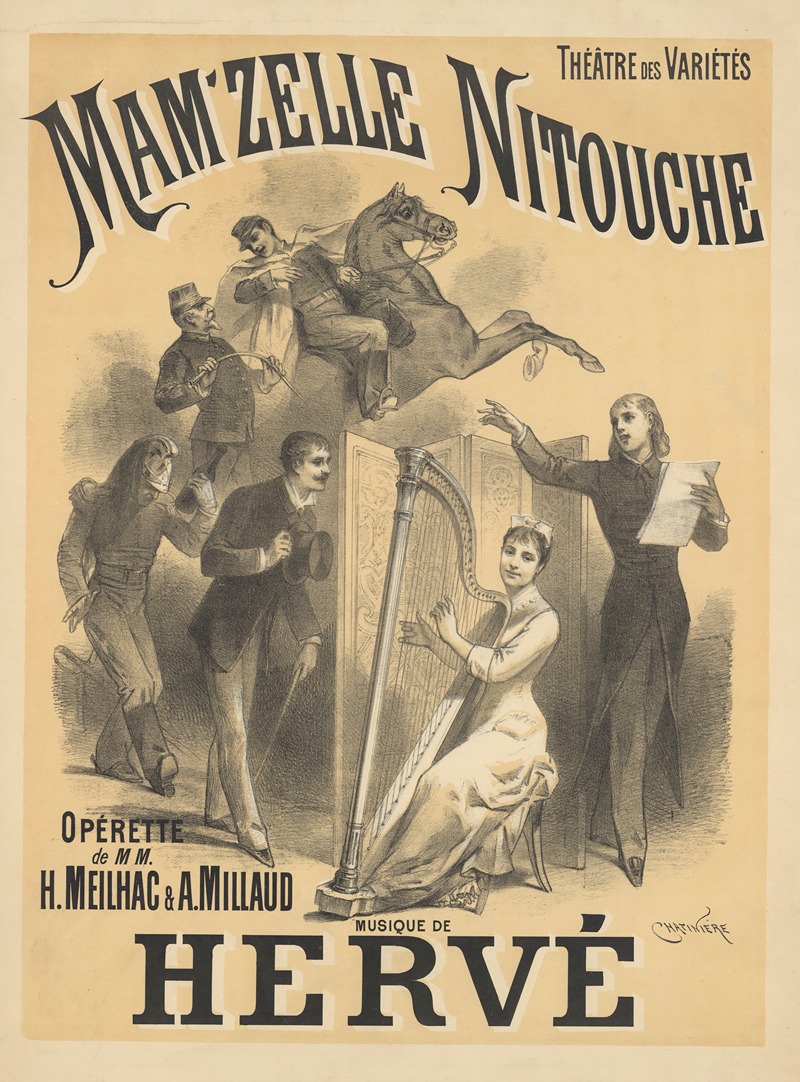 Antonin-Marie Chatinière - Théâtre des variétés. Mam’zelle Nitouche. Opérette de MM. H. Meilhac et A. Millaud