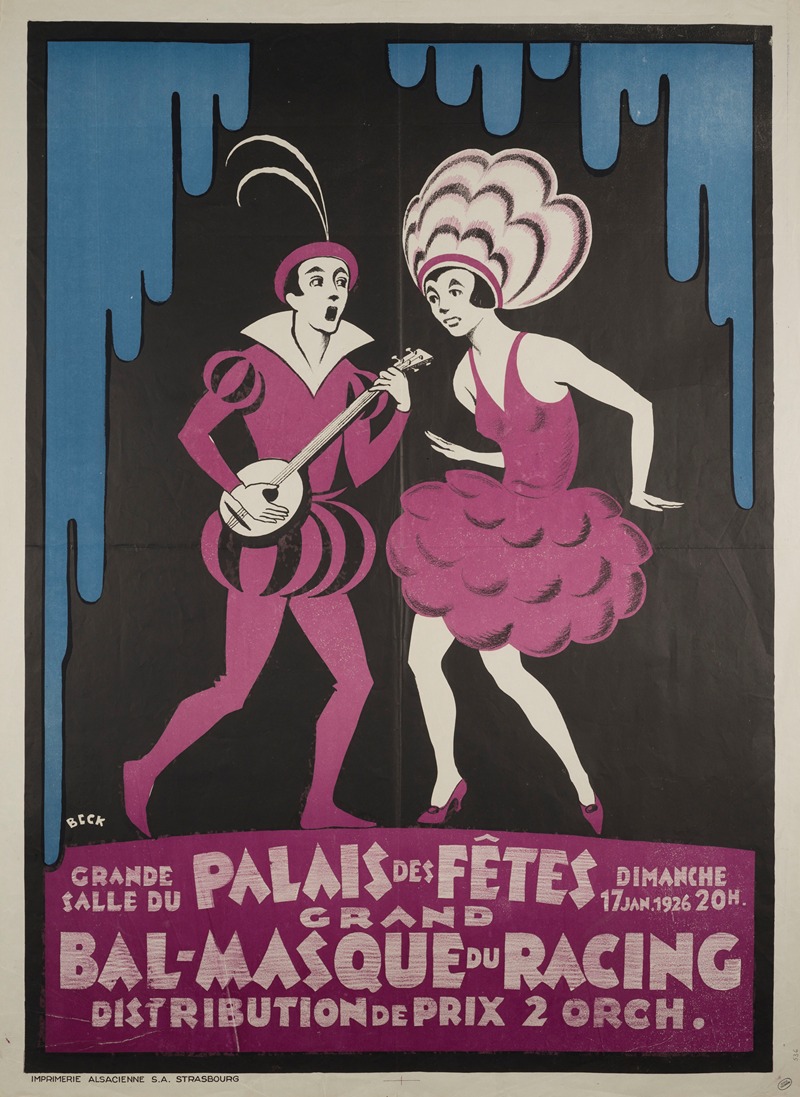 Beck - Bal masque du Racing. Palais des fetes, 17 janvier 1926