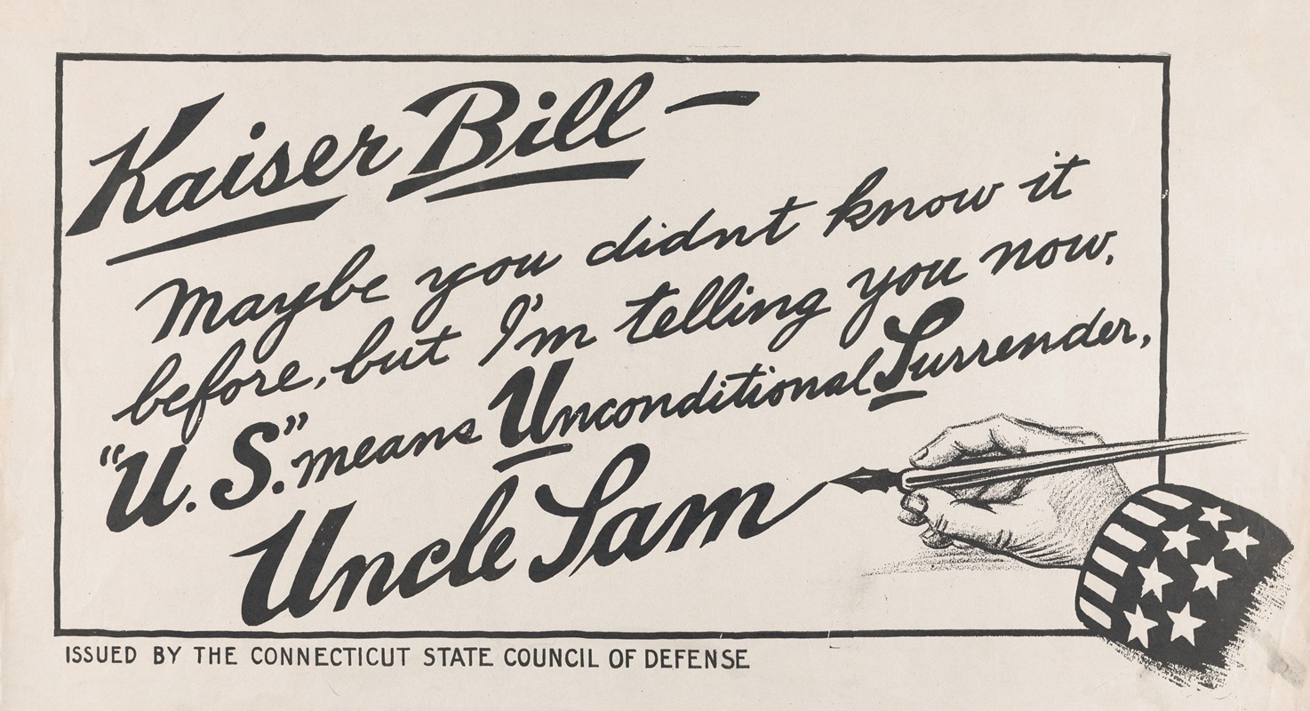 Connecticut State Council of Defense - Kaiser Bill