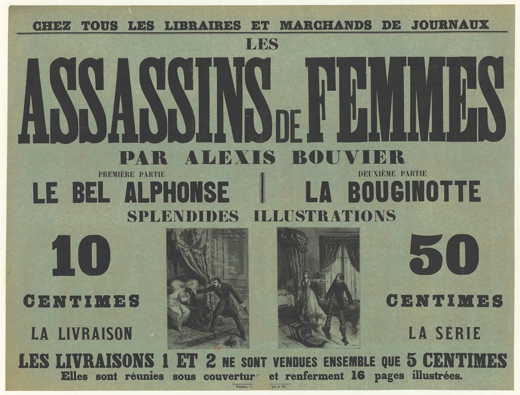 Imp. Charaire et Fils - Les Assassins de femmes par Alexis Bouvier