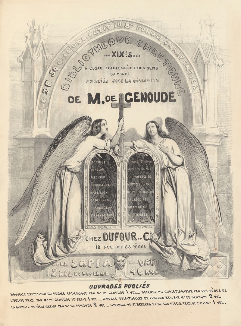 Imp. Lemercier & Cie - Bibliothèque chrétienne du XIXe siècle à l’usage du clergé et des gens du monde