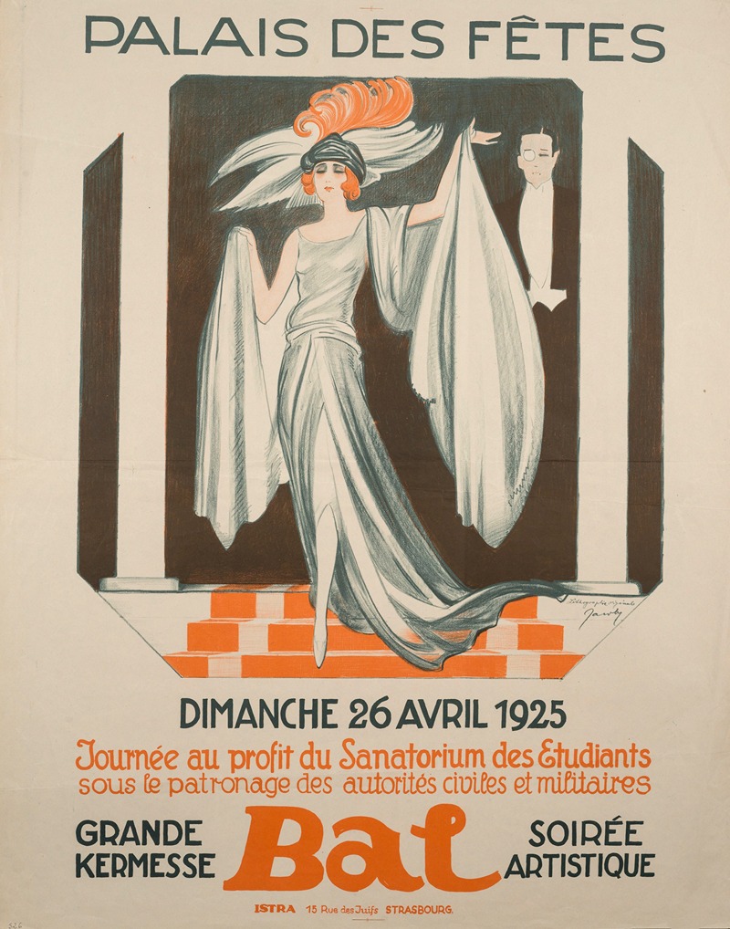 Jean Jacoby - Bal. Palais des fetes. Au profit du sanatorium des etudiants, 26 avril 1925