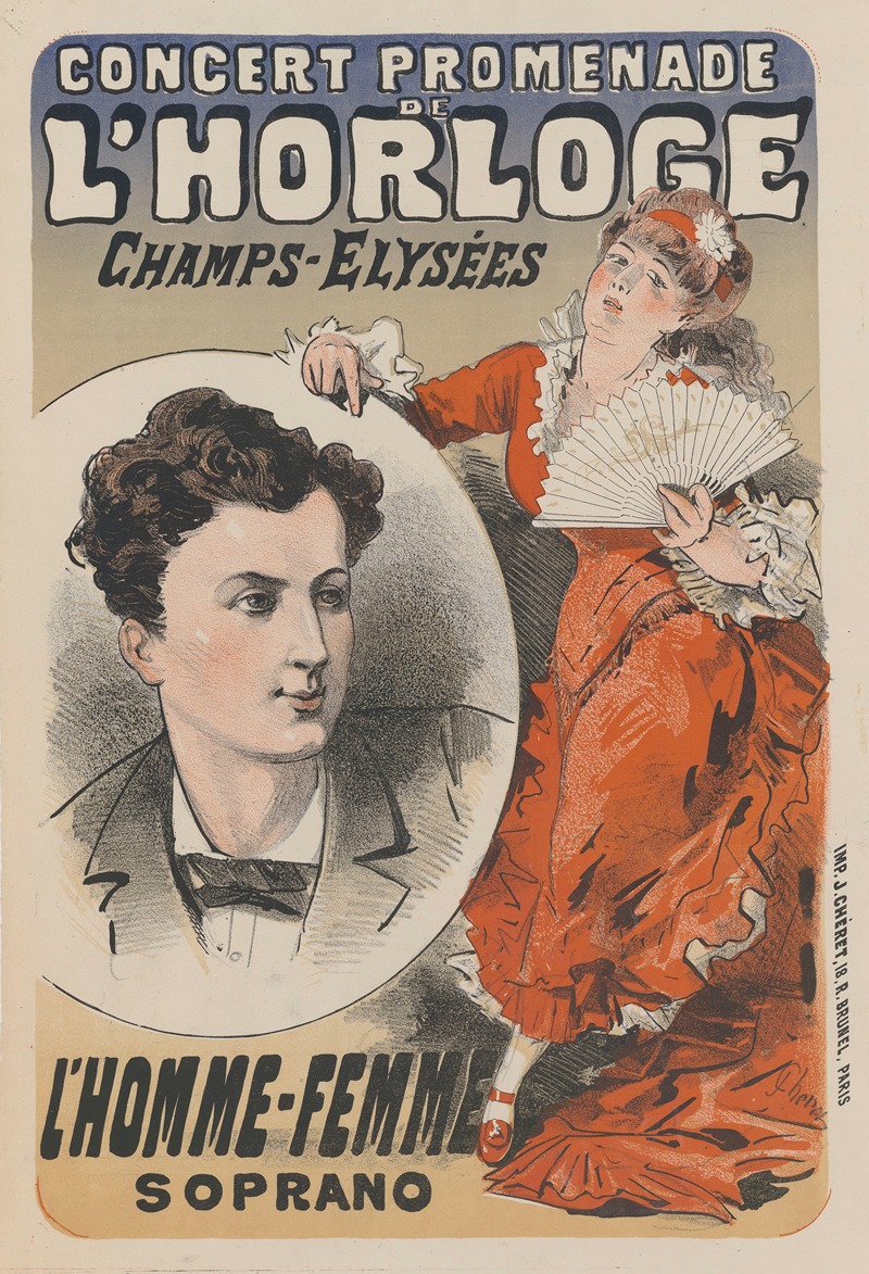 Jules Chéret - Concert-promenade de l’Horloge… L’homme-femme soprano