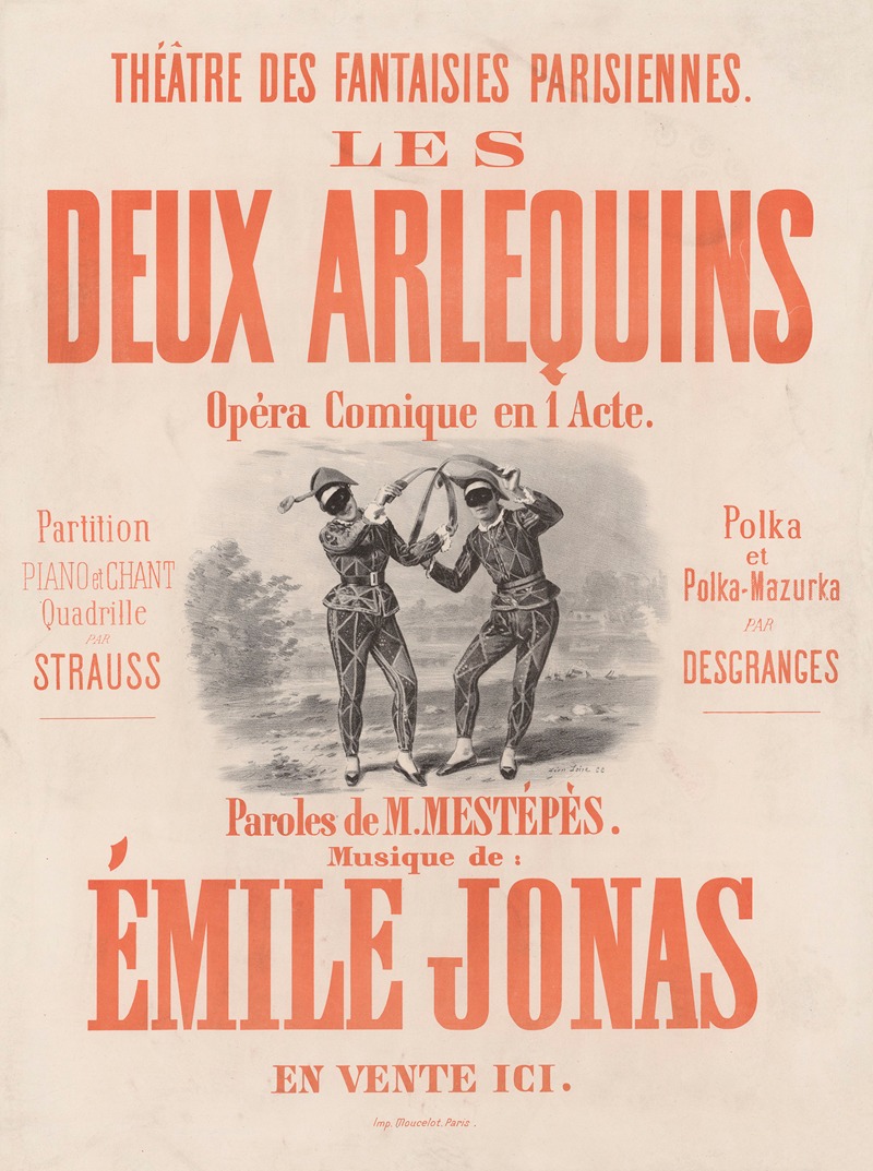 Léon Loire - Théâtre des Fantaisies-Parisiennes. Les Deux Arlequins