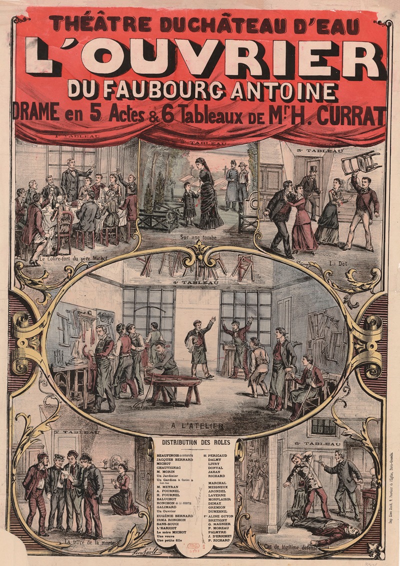 Léon Sault - Théâtre du Chateau d’eau. L’ouvrier du faubourg Antoine