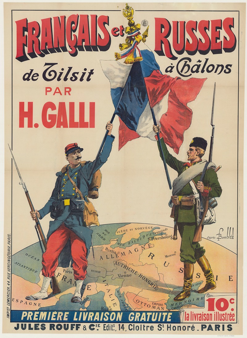 Louis Bombled - Français et russes à Châlons de Tilsi par H. Galli