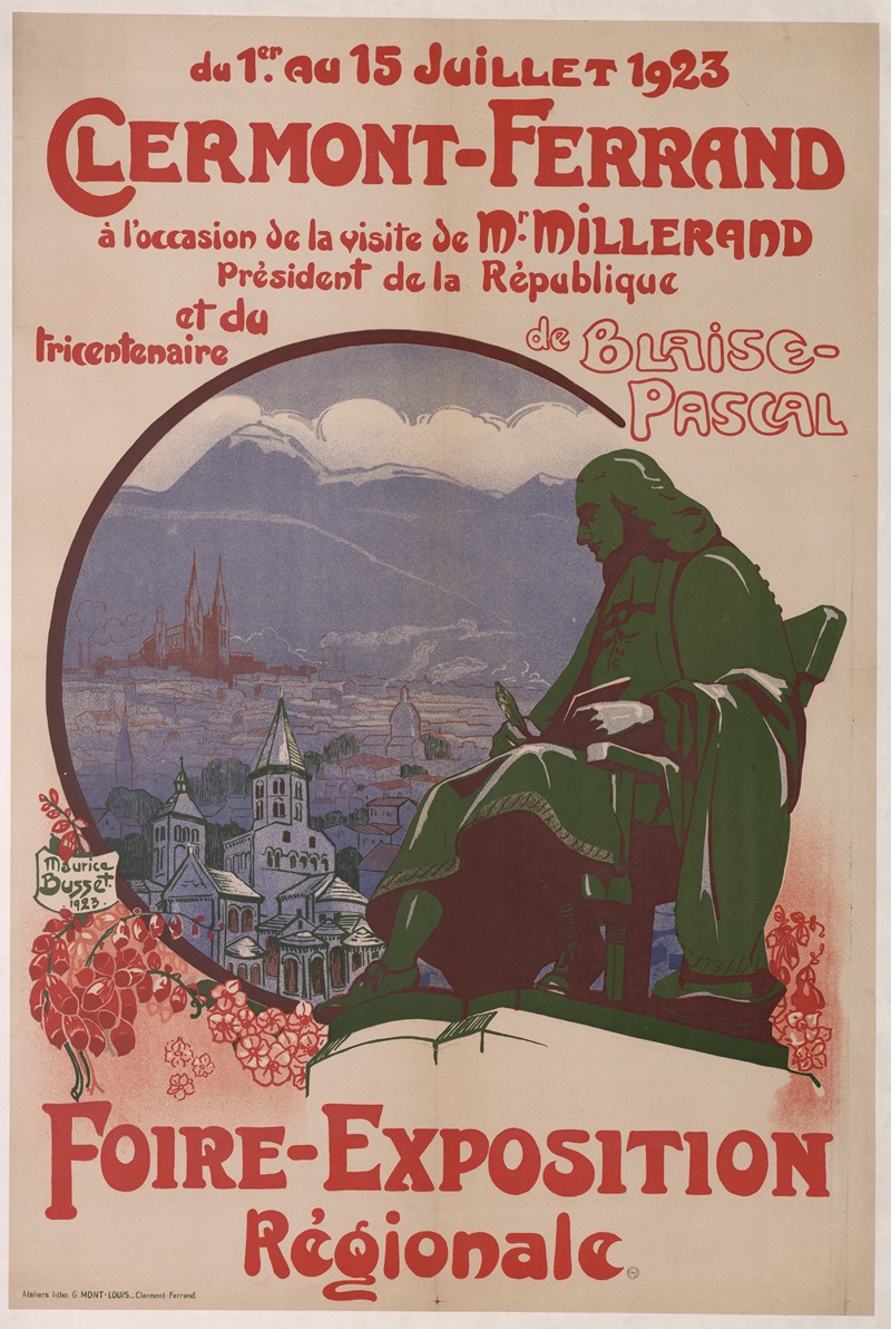 Maurice Busset - Foire-Exposition régionale du 1er au 15 juillet 1923