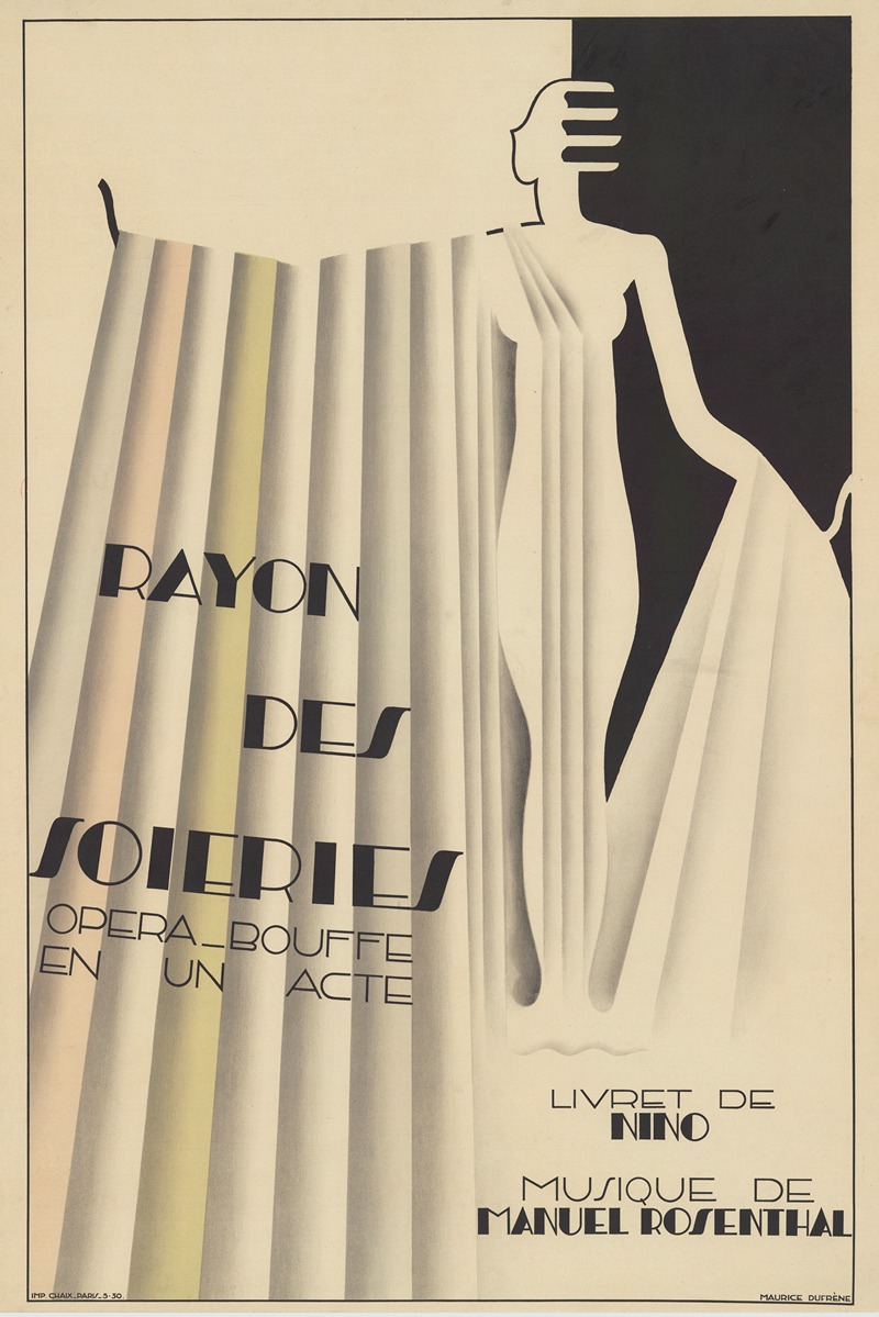 Maurice Dufrène - Rayon des soieries. Opéra-bouffe en un acte. Livret de Nino. Musique de Manuel Rosenthal