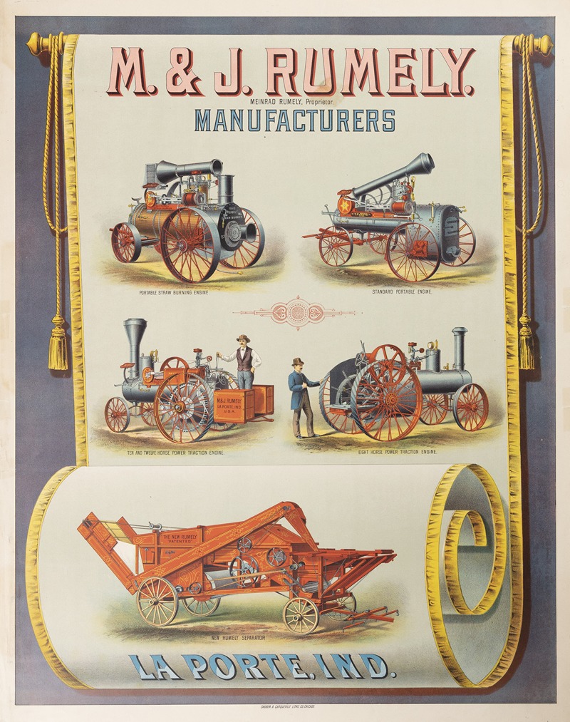 Shober & Carqueville - M. and J. Rumley Manufacturers, La Porte, Ind.