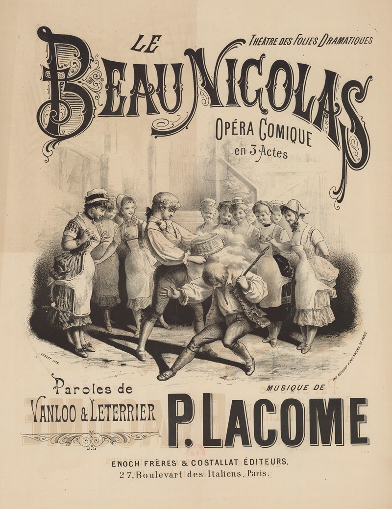 Varlet - Théâtre des Folies-Dramatiques. Le Beau Nicolas