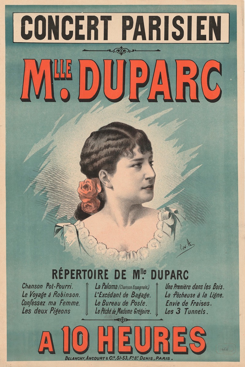 Edward Ancourt - Concert-Parisien… Mlle Duparc