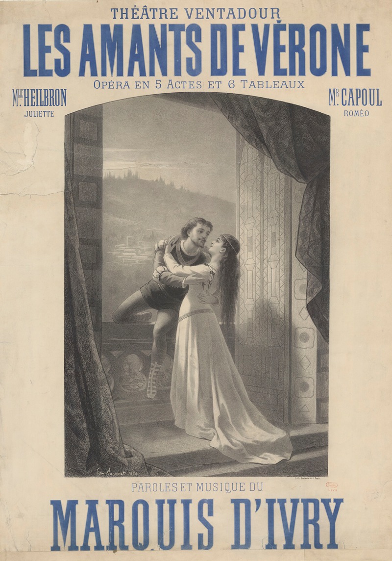 Edward Ancourt - Théâtre Ventadour. Les Amants de Vérone